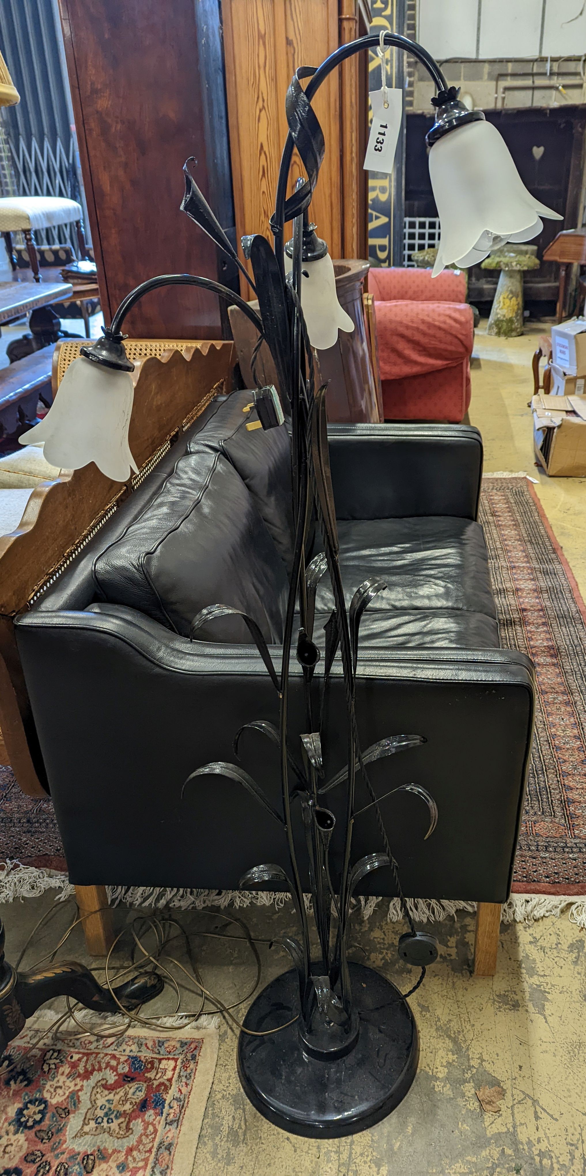 A Hans Kogl floor lamp, height 149cm